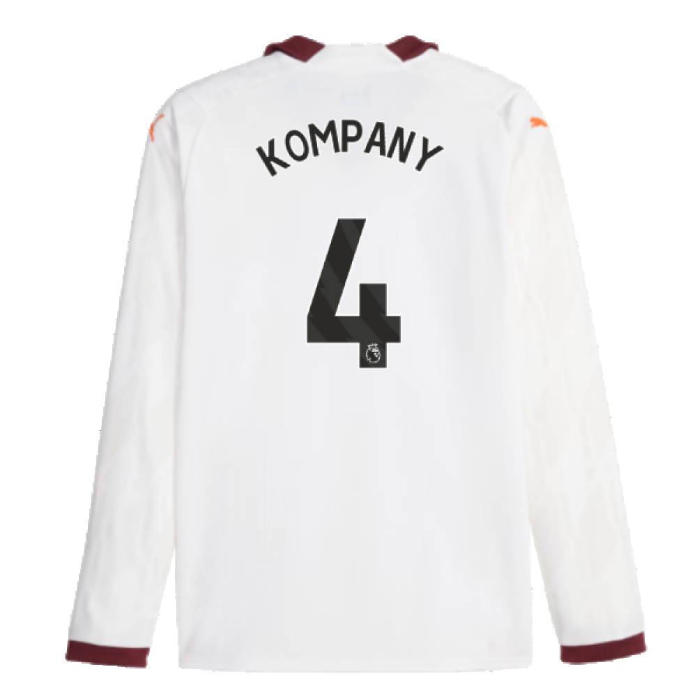 2023-2024 Man City Long Sleeve Away Shirt (KOMPANY 4)