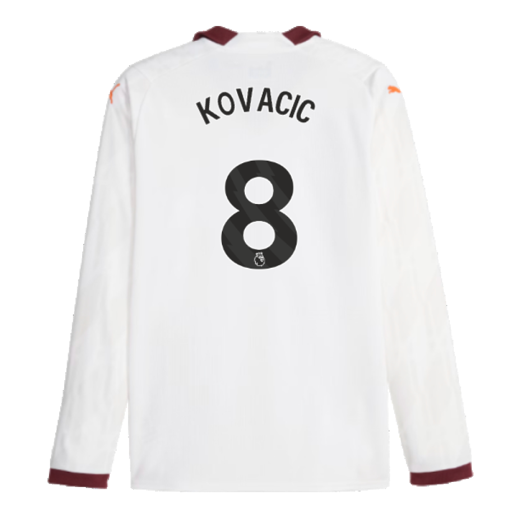 2023-2024 Man City Long Sleeve Away Shirt (Kovacic 8)