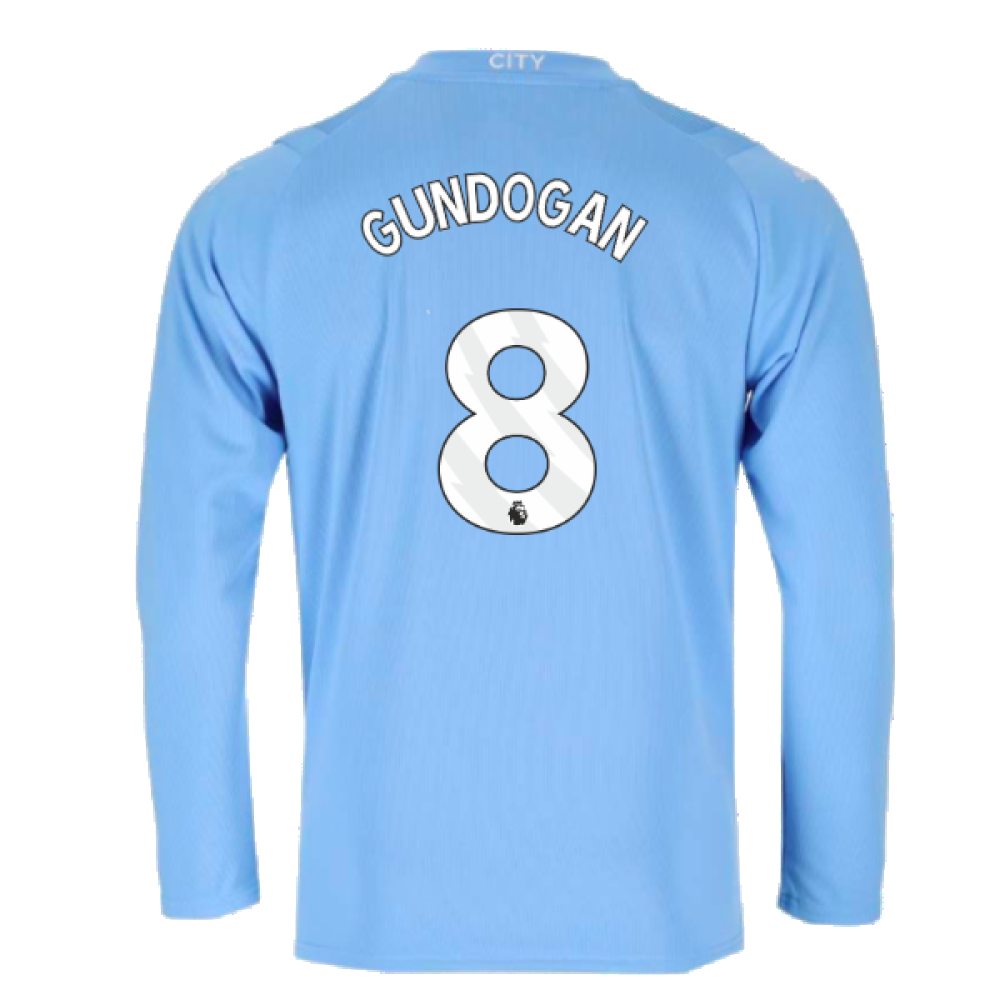 2023-2024 Man City Long Sleeve Home Shirt (GUNDOGAN 8)