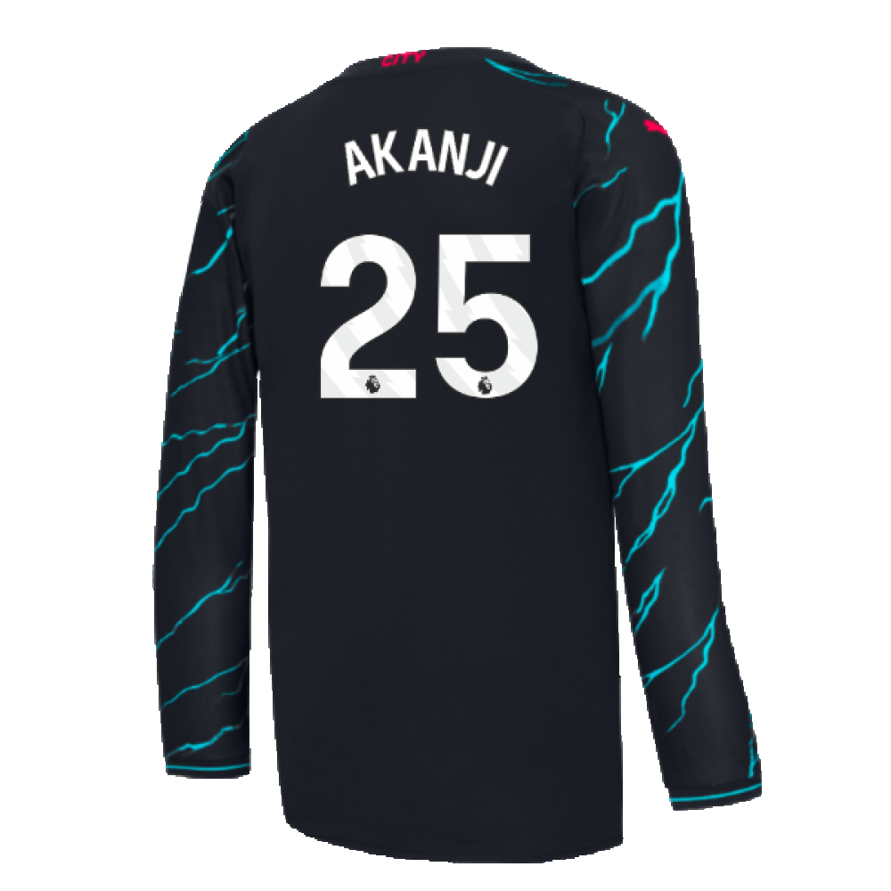 2023-2024 Man City Long Sleeve Third Shirt (AKANJI 25)