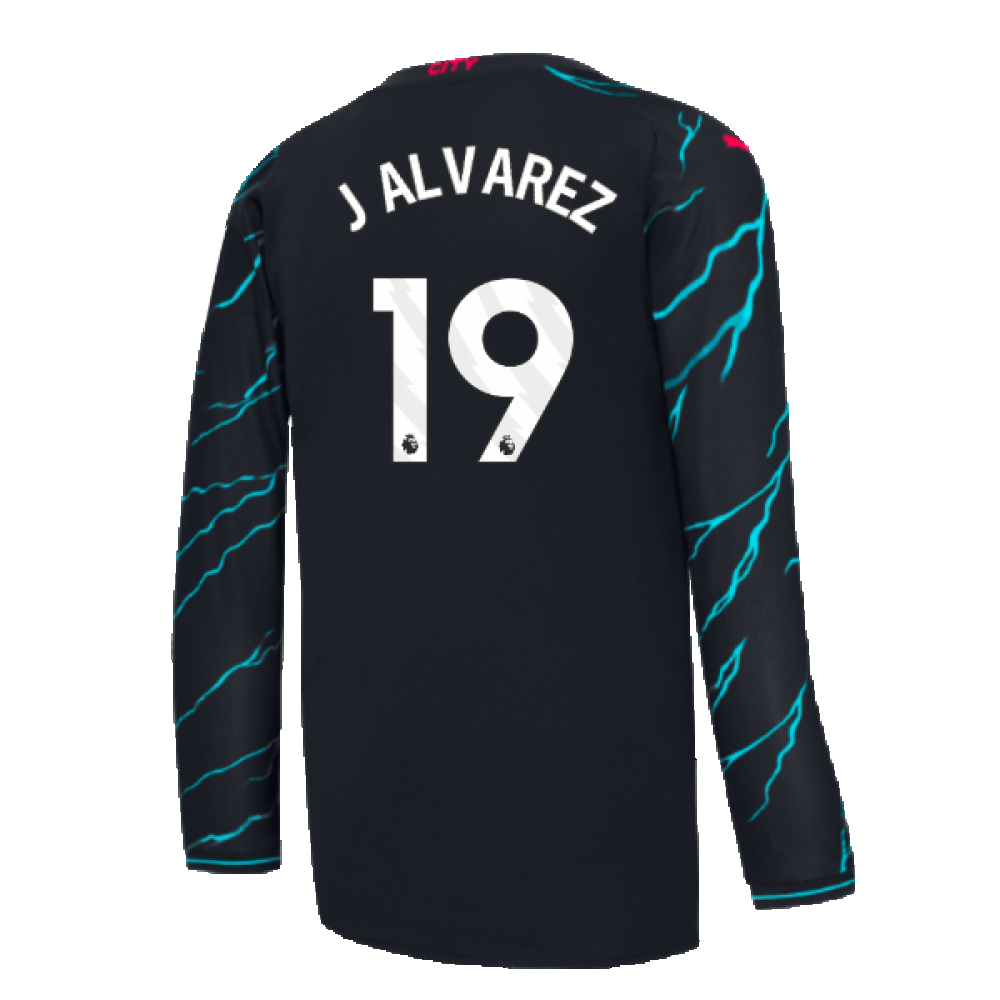 2023-2024 Man City Long Sleeve Third Shirt (J ALVAREZ 19)