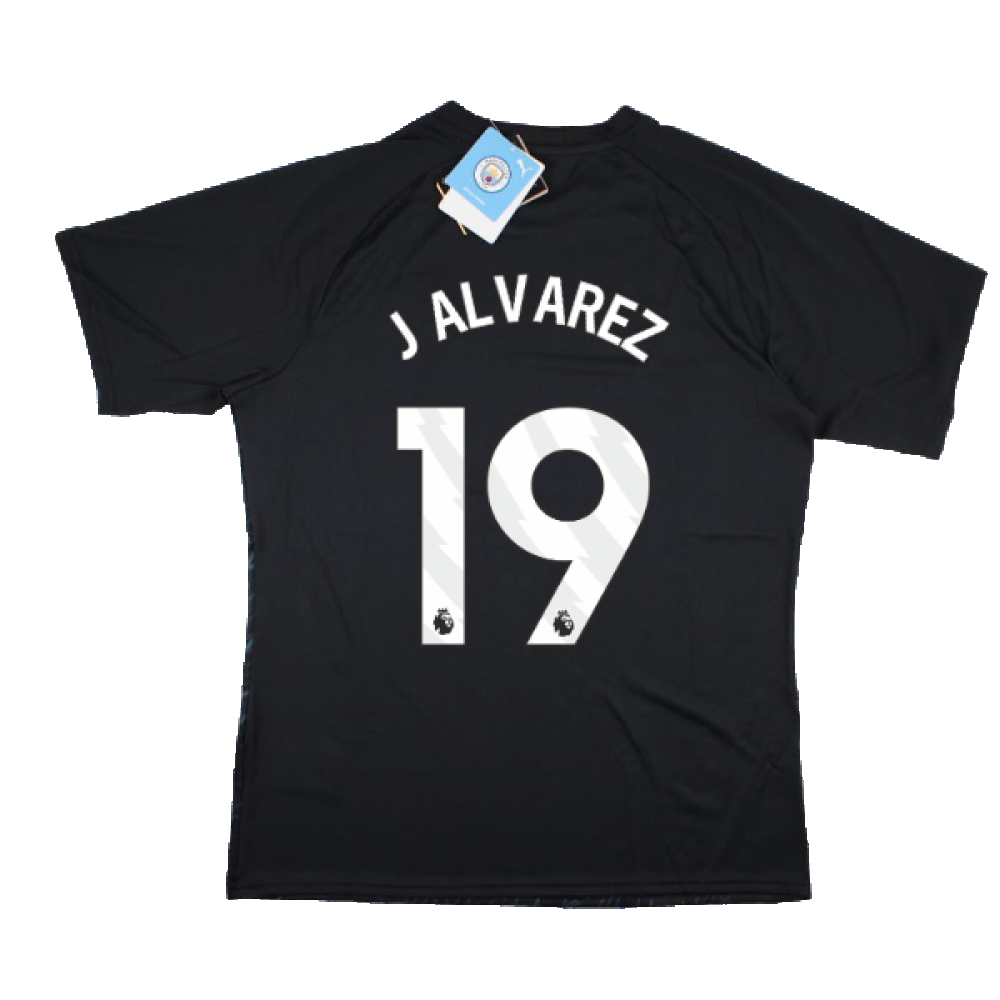 2023-2024 Man City Pre-Match Jersey (Dark Navy) (J ALVAREZ 19)