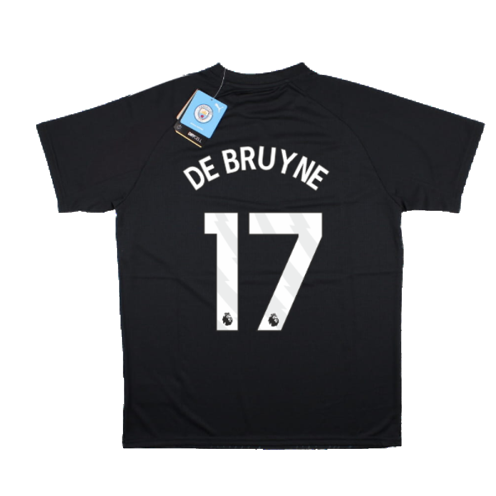 2023-2024 Man City Pre-Match Jersey (Dark Navy) - Kids (DE BRUYNE 17)