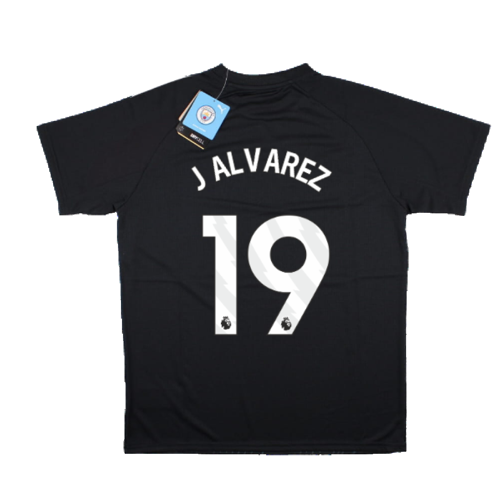 2023-2024 Man City Pre-Match Jersey (Dark Navy) - Kids (J ALVAREZ 19)