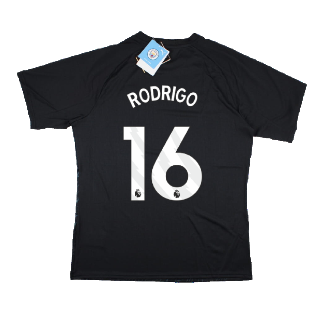 2023-2024 Man City Pre-Match Jersey (Dark Navy) (RODRIGO 16)