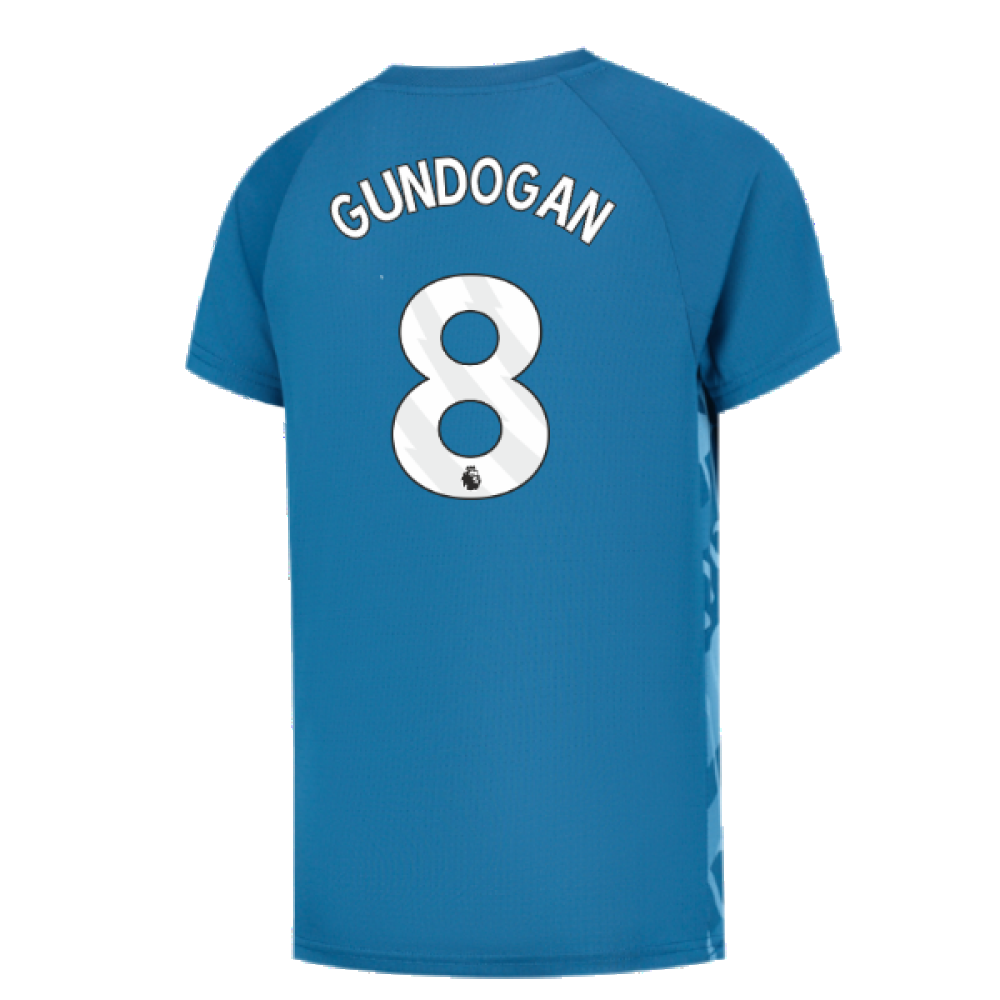 2023-2024 Man City Pre-Match Jersey (Lake Blue) (GUNDOGAN 8)