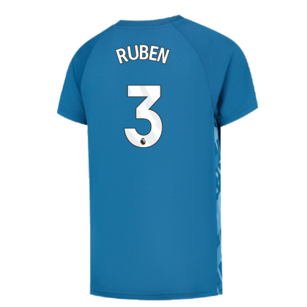 2023-2024 Man City Pre-Match Jersey (Lake Blue) - Kids (RUBEN 3)