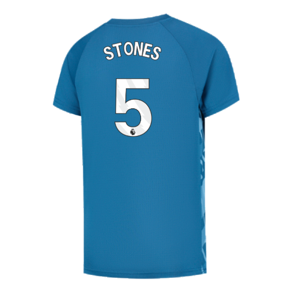 2023-2024 Man City Pre-Match Jersey (Lake Blue) - Kids (STONES 5)