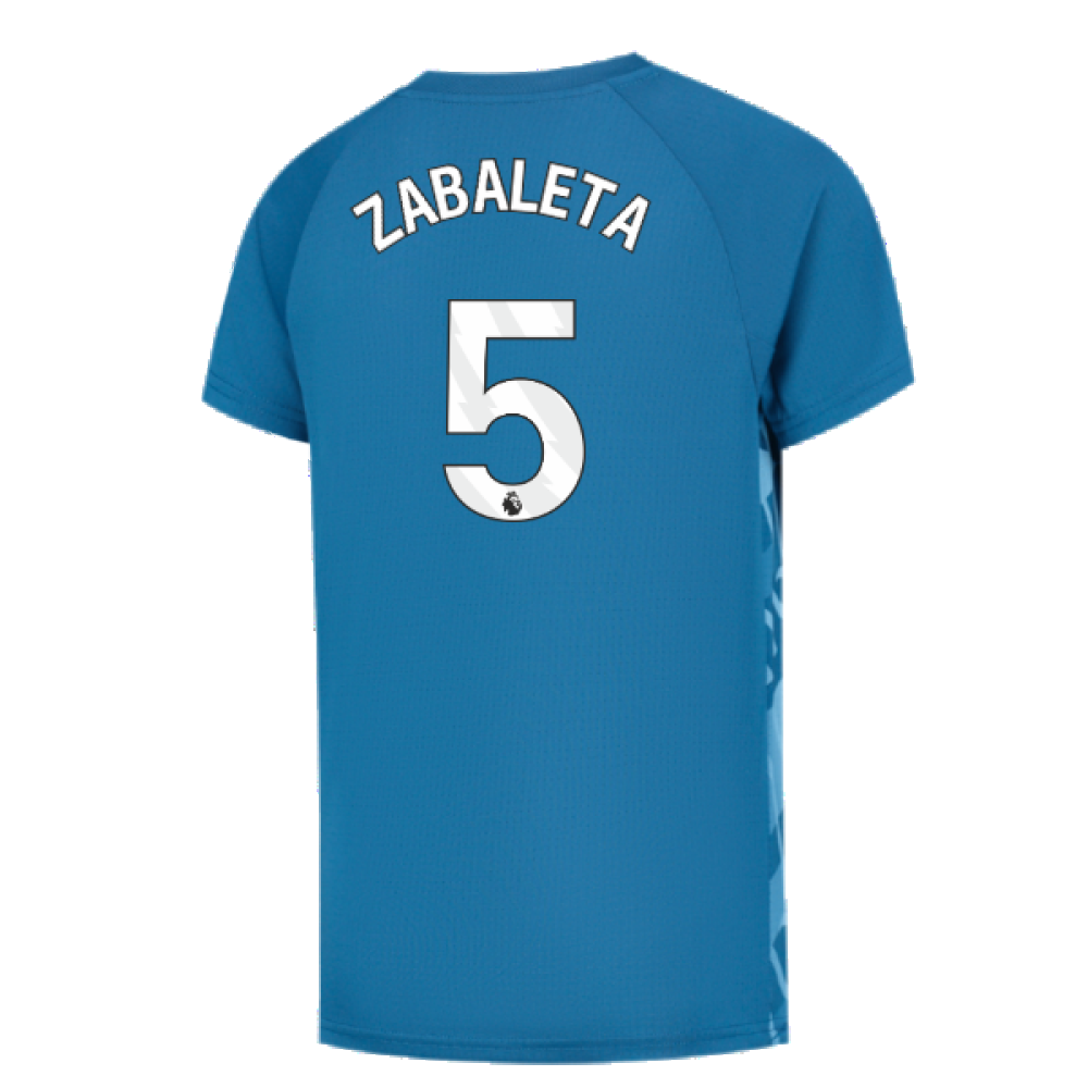 2023-2024 Man City Pre-Match Jersey (Lake Blue) - Kids (ZABALETA 5)