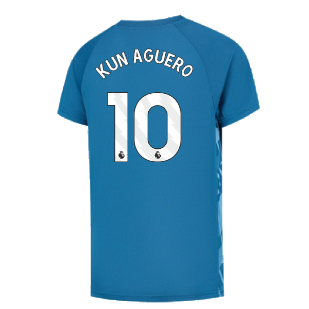 2023-2024 Man City Pre-Match Jersey (Lake Blue) (KUN AGUERO 10)