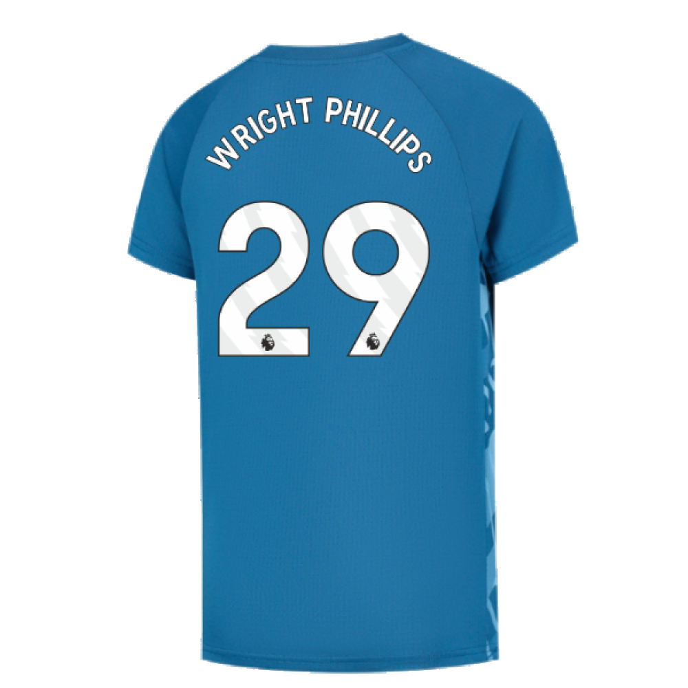 2023-2024 Man City Pre-Match Jersey (Lake Blue) (WRIGHT PHILLIPS 29)