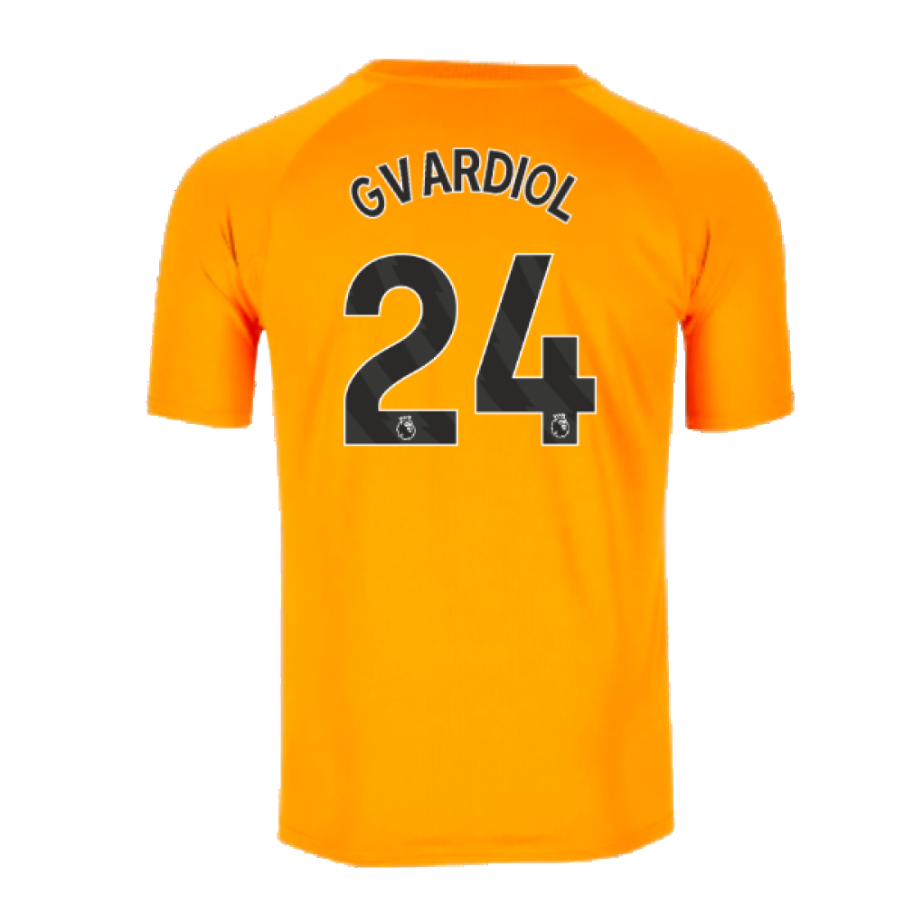 2023-2024 Man City Pre-Match Jersey (Orange) (GVARDIOL 24)