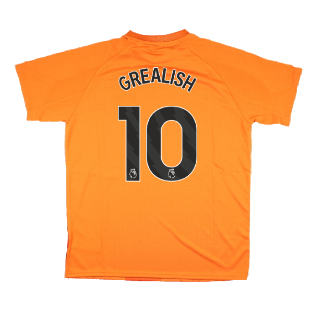 2023-2024 Man City Pre-Match Jersey (Orange) - Kids (GREALISH 10)