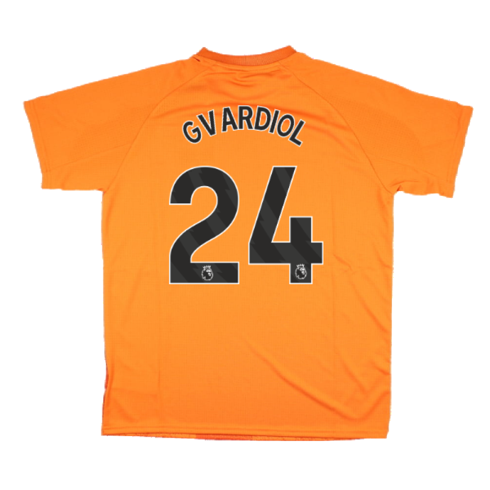 2023-2024 Man City Pre-Match Jersey (Orange) - Kids (Gvardiol 24)