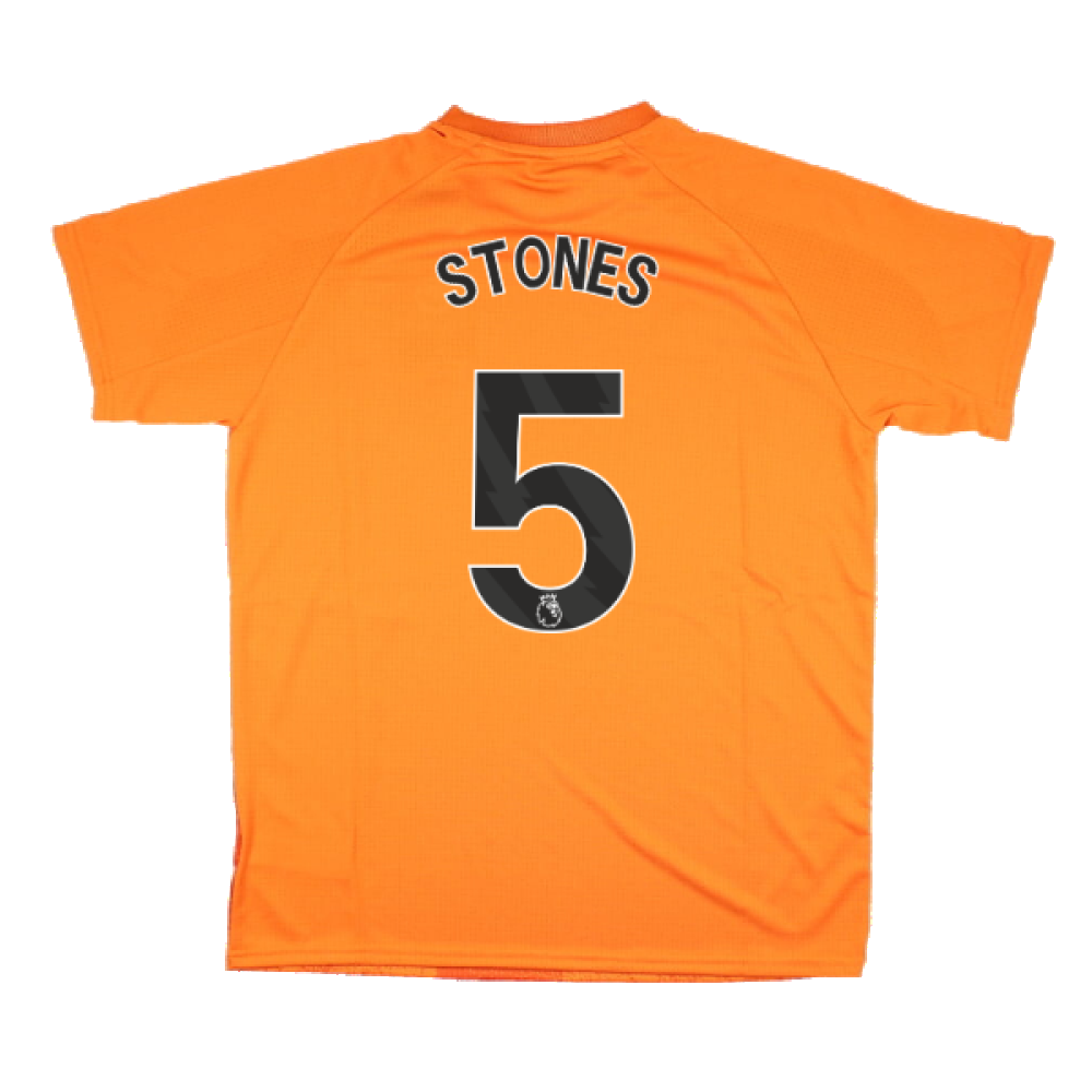 2023-2024 Man City Pre-Match Jersey (Orange) - Kids (STONES 5)