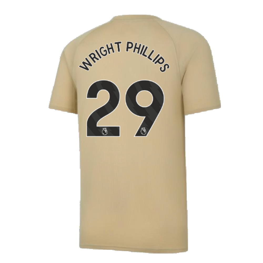 2023-2024 Man City Prematch SS Jersey (Granola) (WRIGHT PHILLIPS 29)