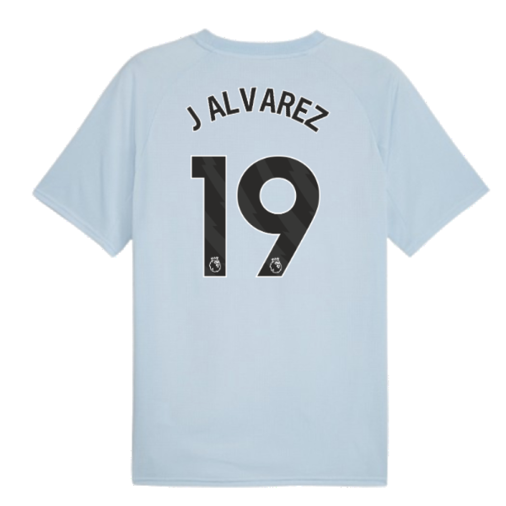 2023-2024 Man City Prematch SS Jersey (Silver Sky) (J ALVAREZ 19)