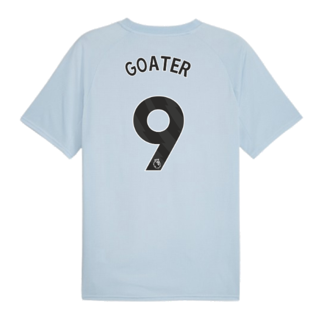 2023-2024 Man City Prematch SS Jersey (Silver Sky) - Kids (GOATER 9)