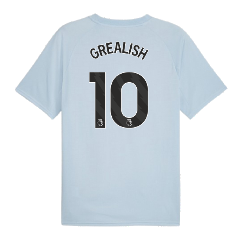 2023-2024 Man City Prematch SS Jersey (Silver Sky) - Kids (GREALISH 10)