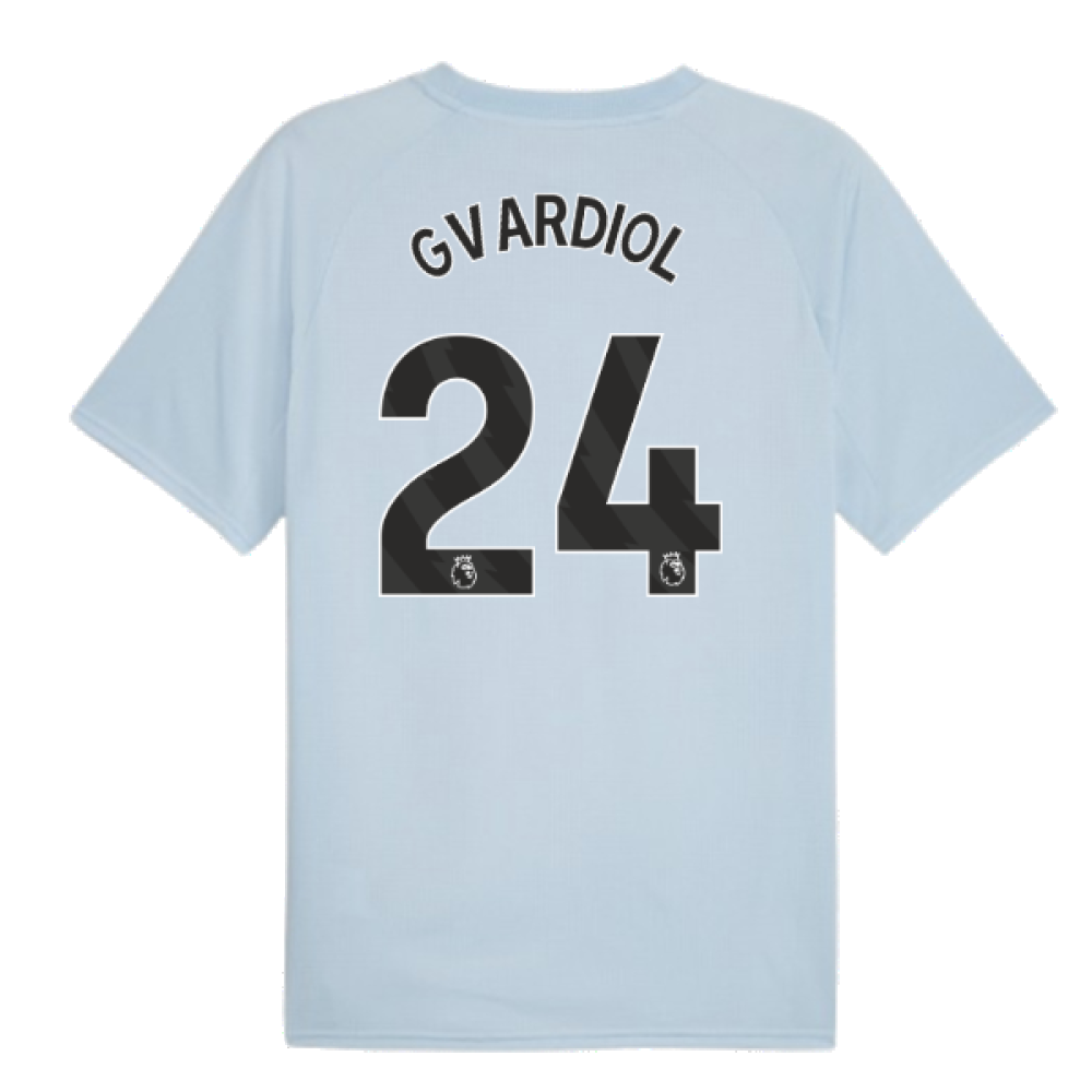 2023-2024 Man City Prematch SS Jersey (Silver Sky) - Kids (Gvardiol 24)