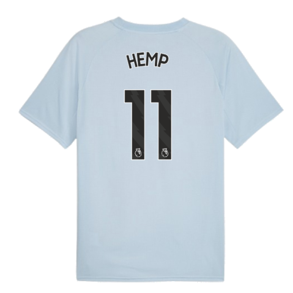 2023-2024 Man City Prematch SS Jersey (Silver Sky) - Kids (Hemp 11)