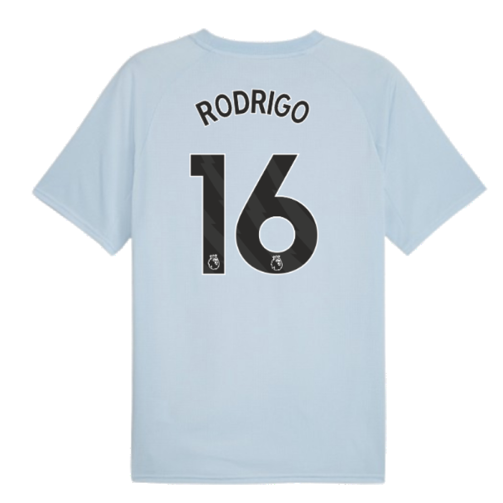 2023-2024 Man City Prematch SS Jersey (Silver Sky) - Kids (RODRIGO 16)