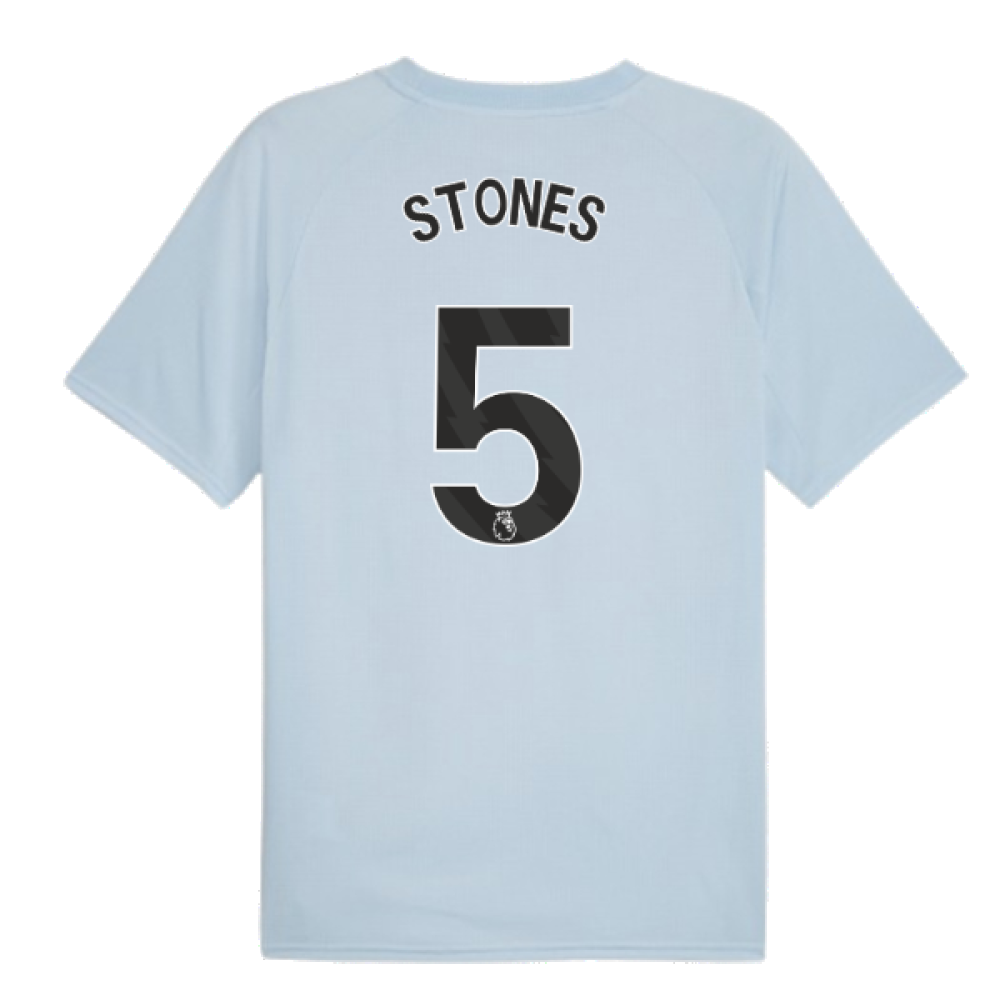 2023-2024 Man City Prematch SS Jersey (Silver Sky) - Kids (STONES 5)