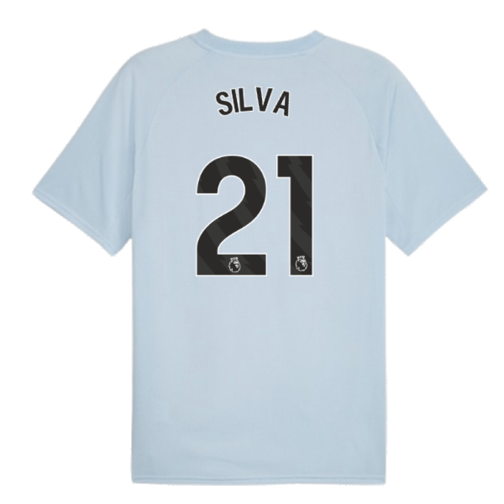 2023-2024 Man City Prematch SS Jersey (Silver Sky) (SILVA 21)