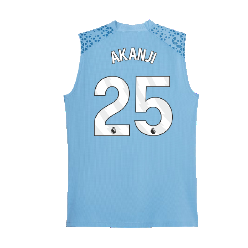 2023-2024 Man City Sleeveless Training Jersey (Light Blue) (AKANJI 25)