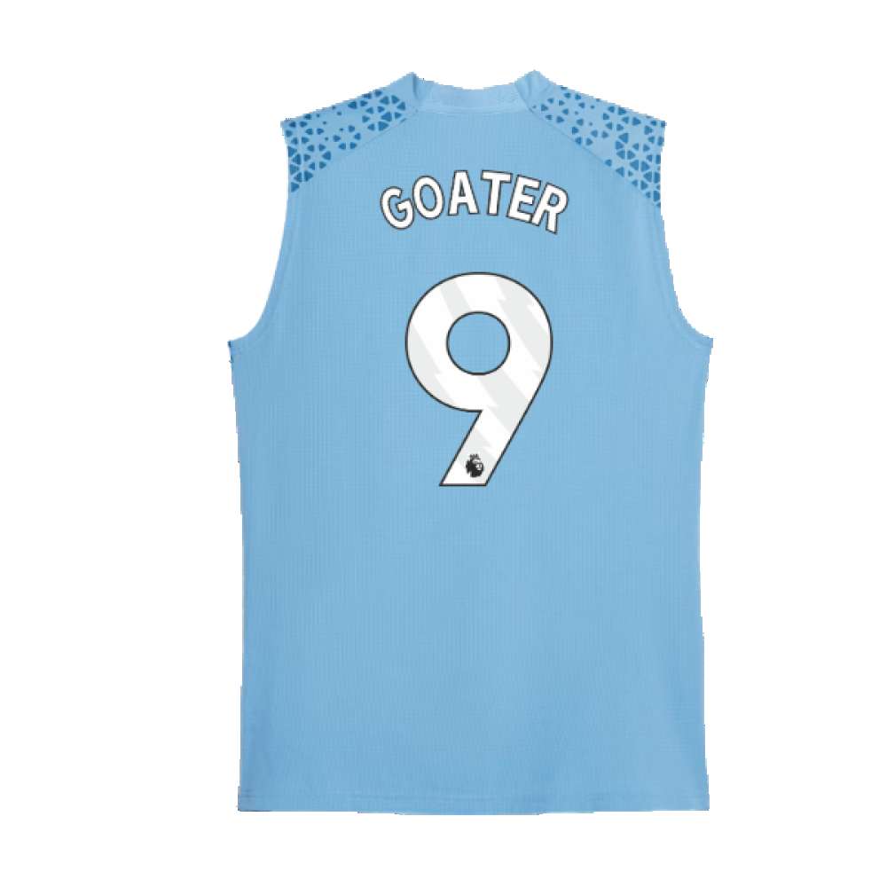 2023-2024 Man City Sleeveless Training Jersey (Light Blue) (GOATER 9)