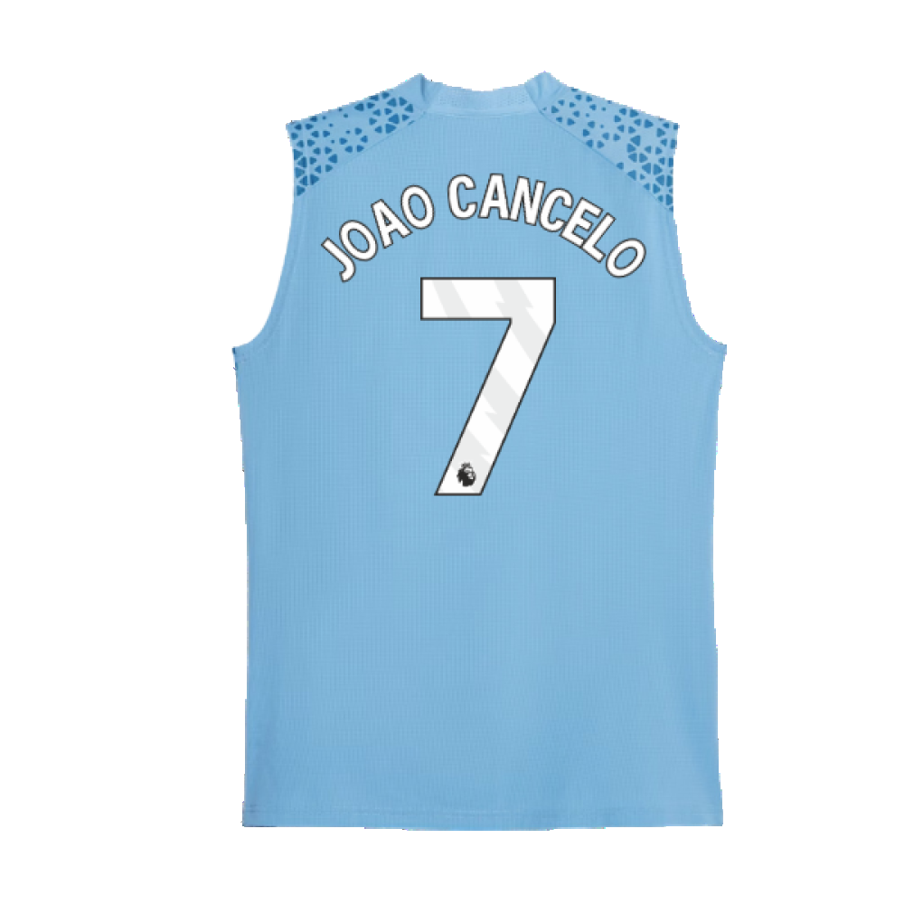 2023-2024 Man City Sleeveless Training Jersey (Light Blue) (JOAO CANCELO 7)