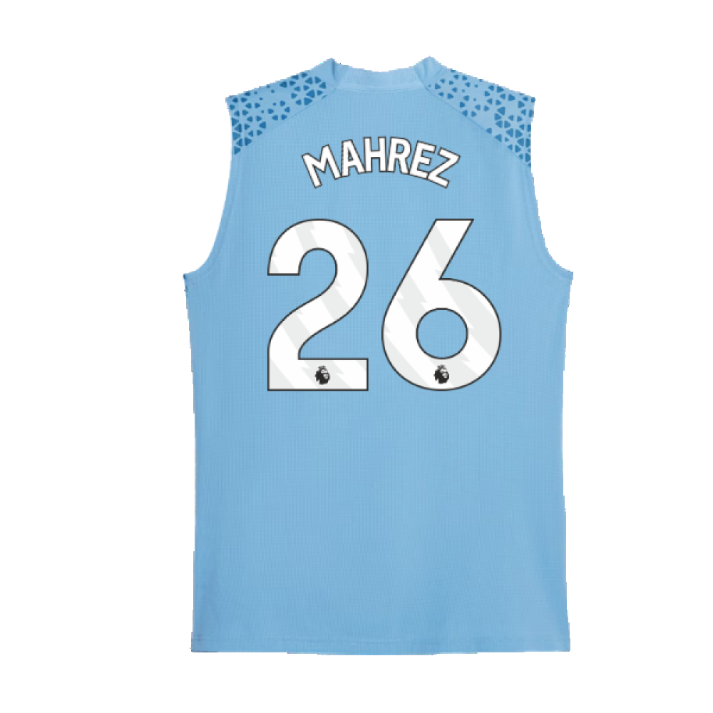 2023-2024 Man City Sleeveless Training Jersey (Light Blue) (MAHREZ 26)