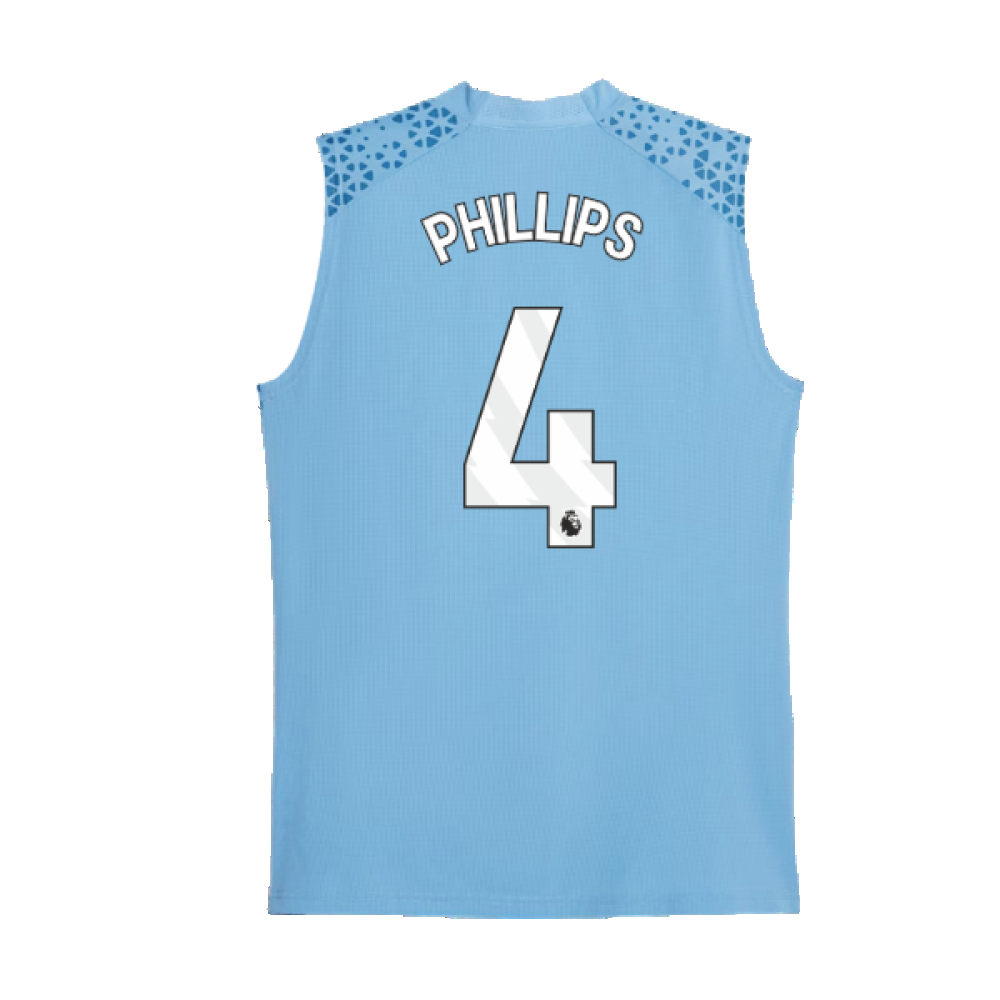 2023-2024 Man City Sleeveless Training Jersey (Light Blue) (PHILLIPS 4)