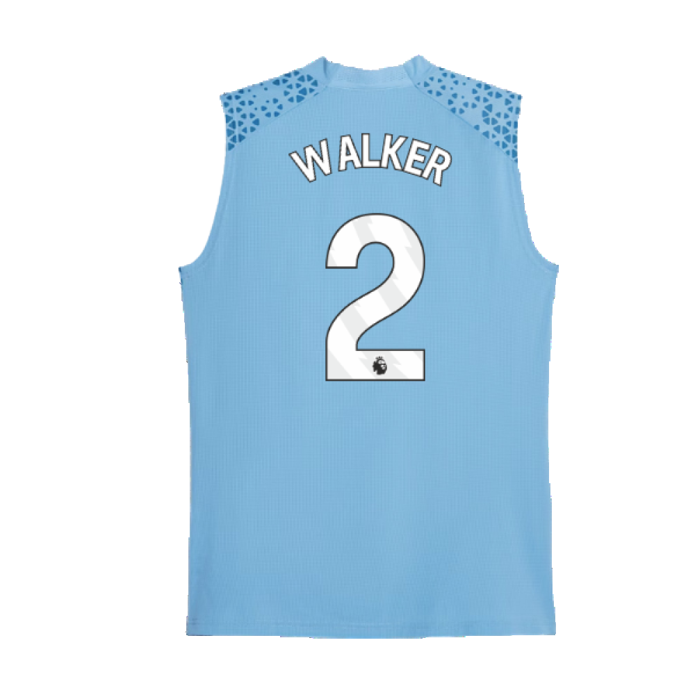 2023-2024 Man City Sleeveless Training Jersey (Light Blue) (WALKER 2)