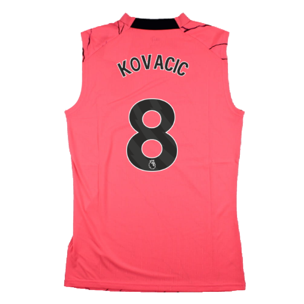 2023-2024 Man City Sleeveless Training Jersey (Sunset Glow) (Kovacic 8)