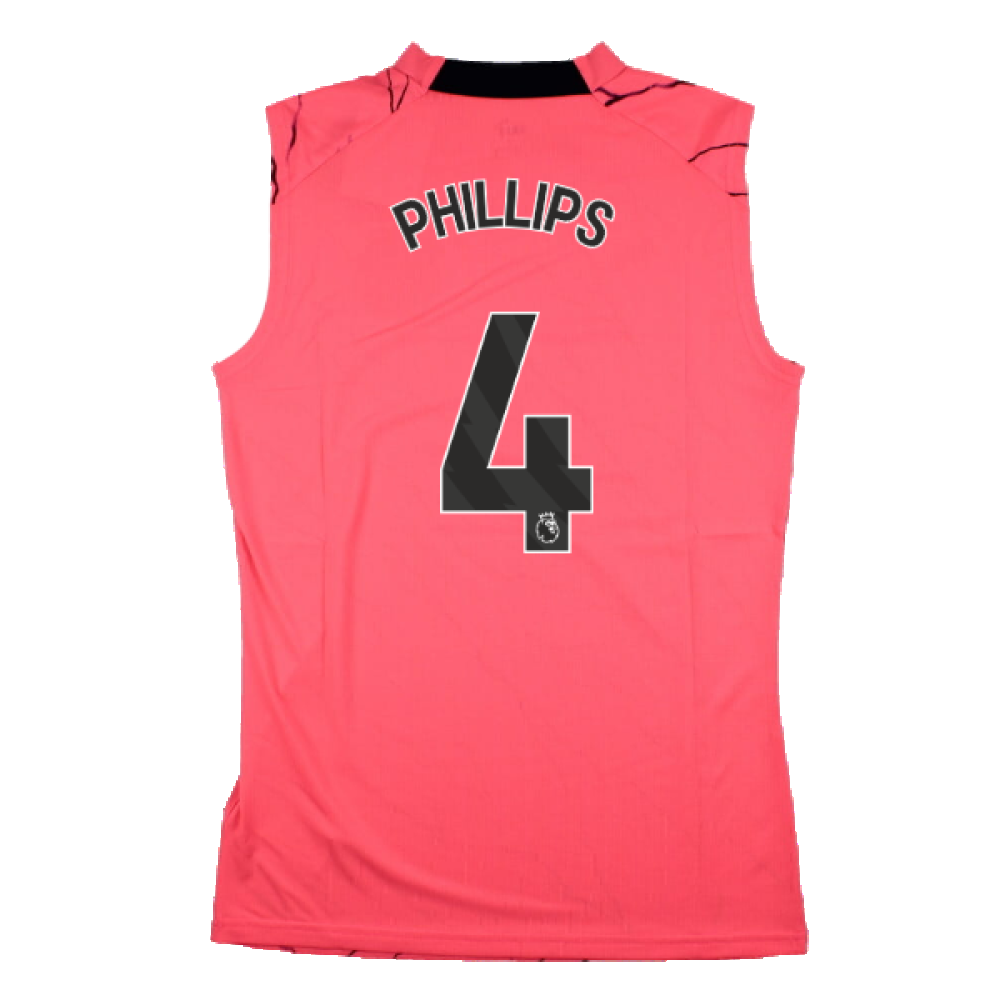 2023-2024 Man City Sleeveless Training Jersey (Sunset Glow) (PHILLIPS 4)