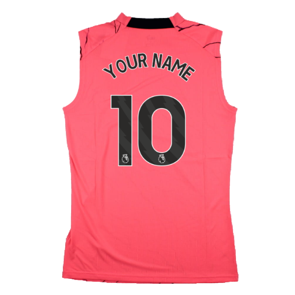 2023-2024 Man City Sleeveless Training Jersey (Sunset Glow) (Your Name)