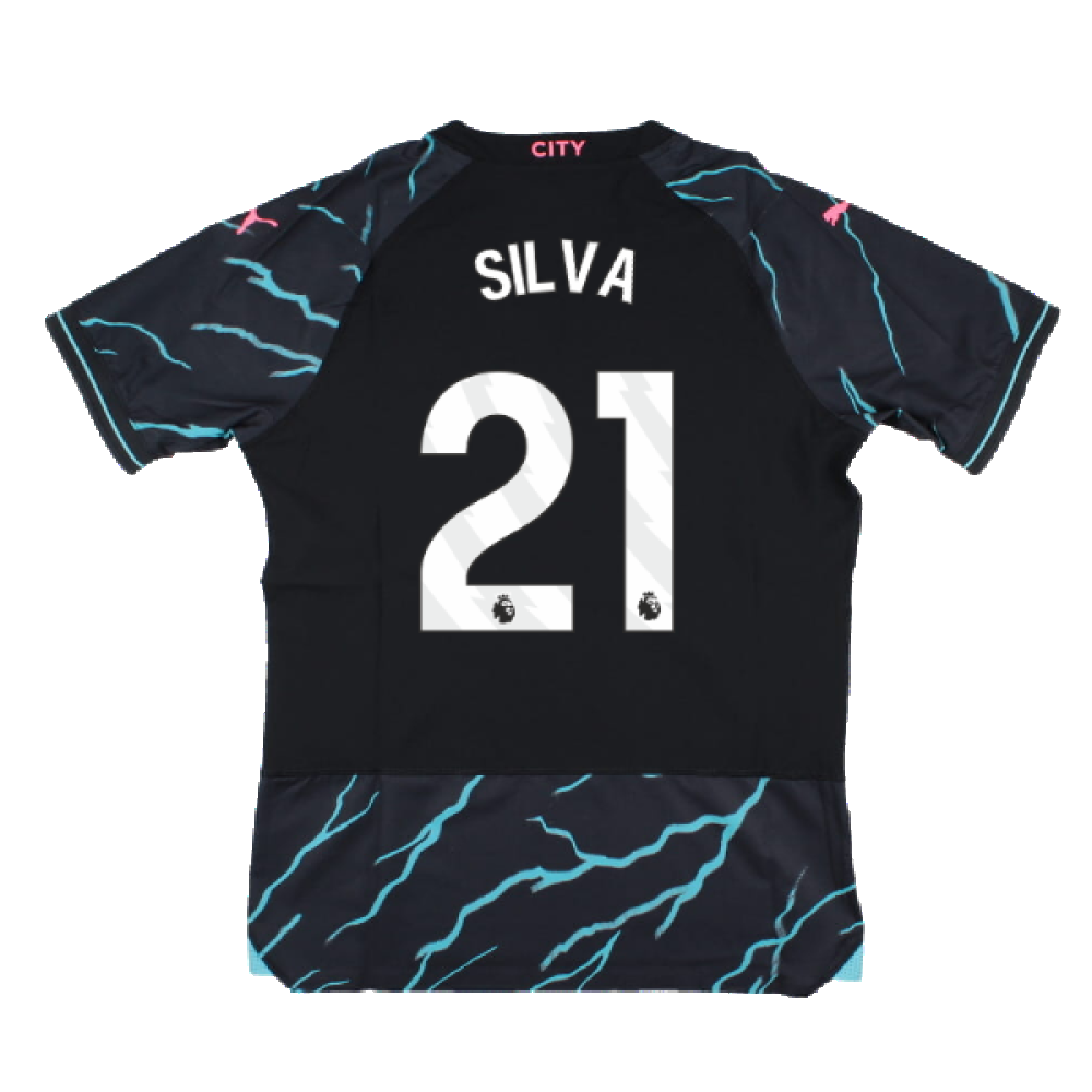 2023-2024 Man City Third Authentic Shirt (SILVA 21)