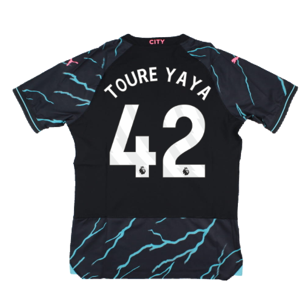 2023-2024 Man City Third Authentic Shirt (TOURE YAYA 42)