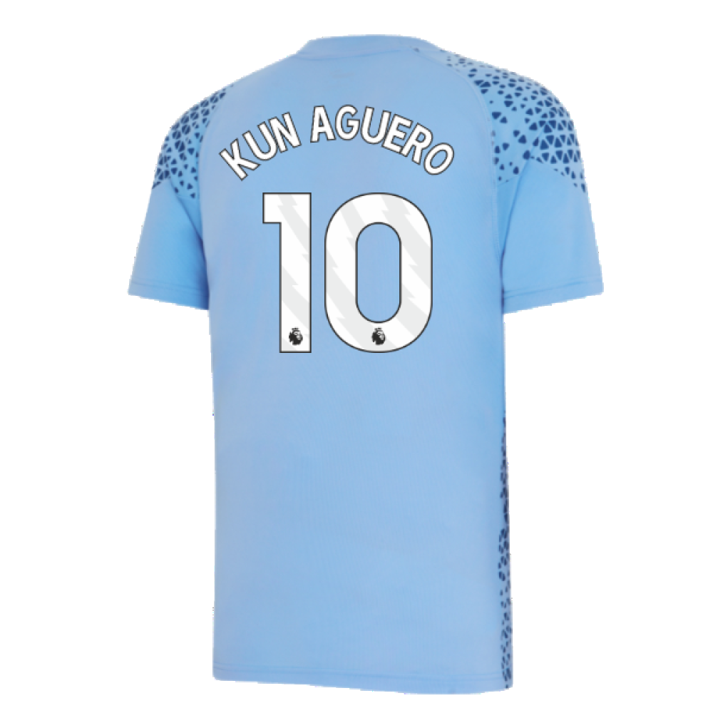 2023-2024 Man City Training Jersey (Light Blue) (KUN AGUERO 10)