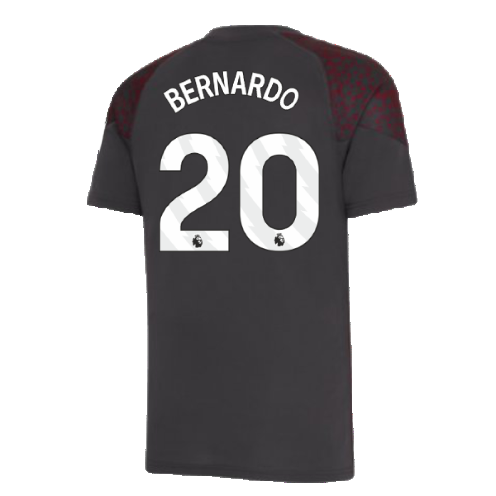 2023-2024 Man City Training Jersey (Strong Grey) (BERNARDO 20)