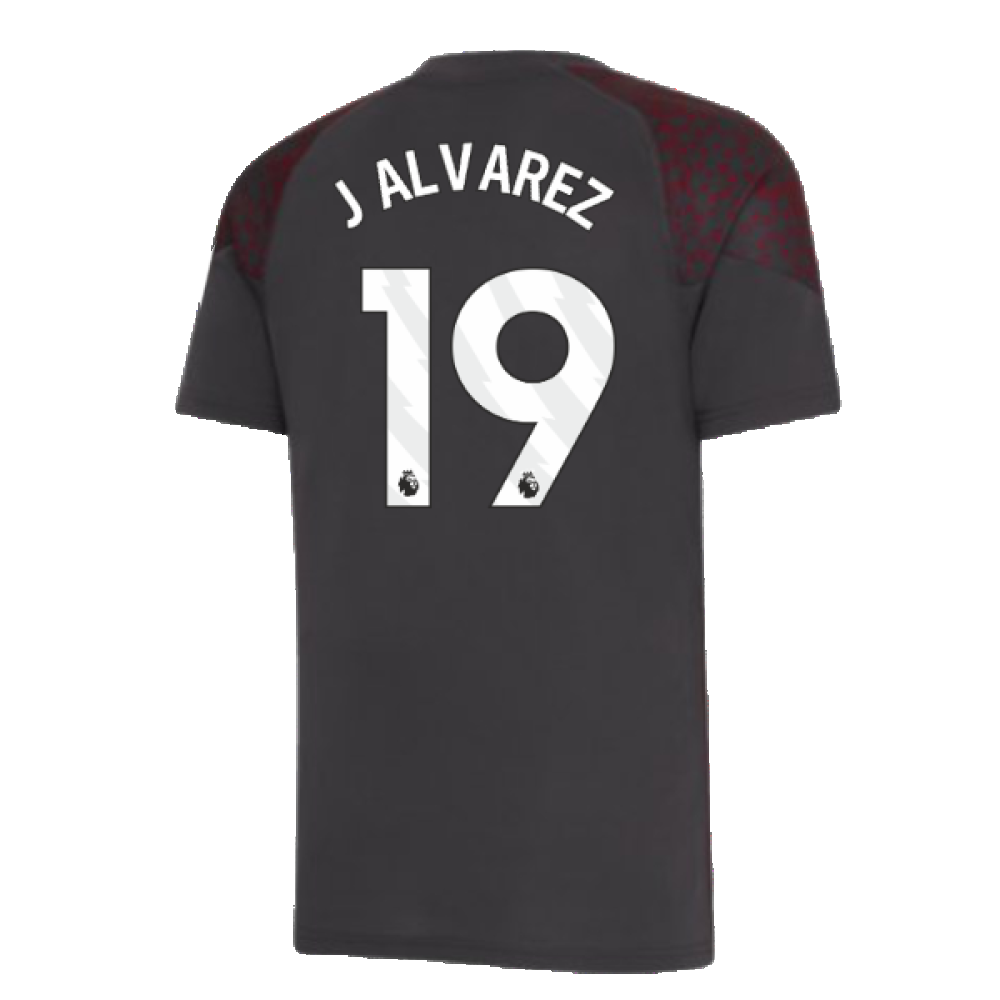 2023-2024 Man City Training Jersey (Strong Grey) (J ALVAREZ 19)