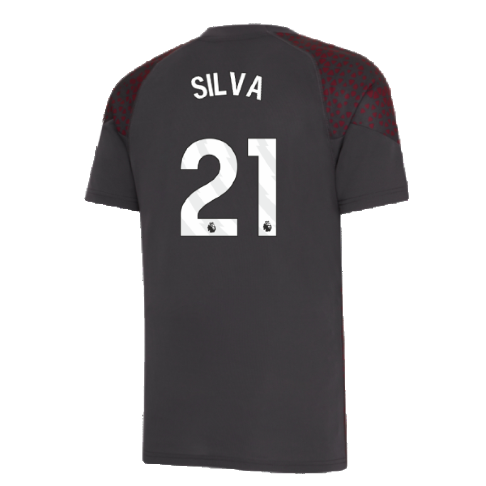 2023-2024 Man City Training Jersey (Strong Grey) - Kids (SILVA 21)