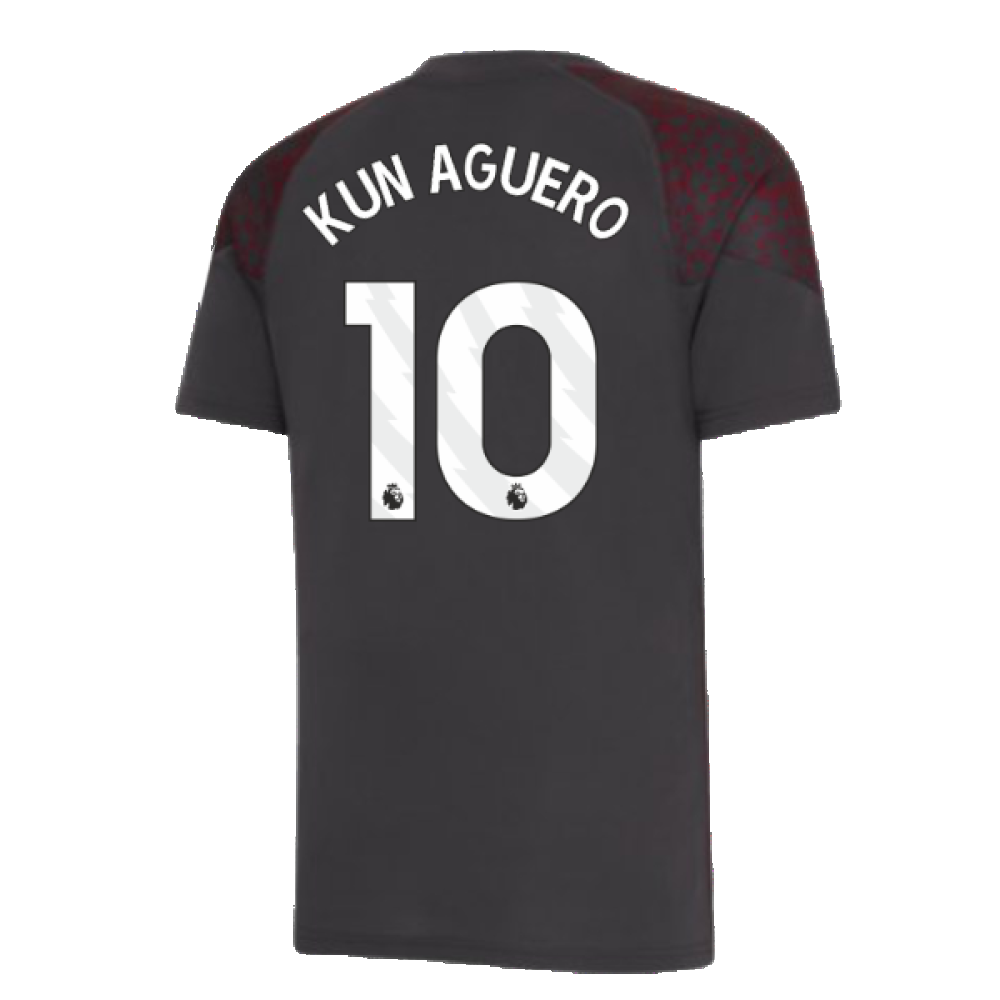 2023-2024 Man City Training Jersey (Strong Grey) (KUN AGUERO 10)