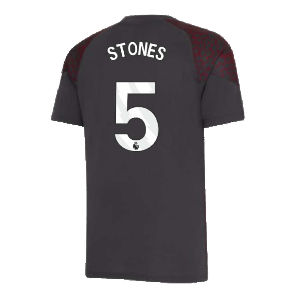 2023-2024 Man City Training Jersey (Strong Grey) (STONES 5)