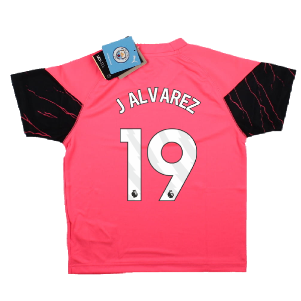 2023-2024 Man City Training Jersey (Sunset Glow) - Kids (J ALVAREZ 19)