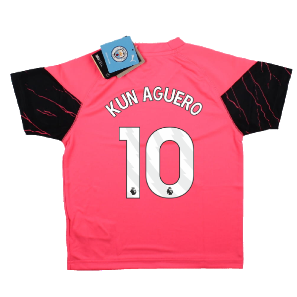 2023-2024 Man City Training Jersey (Sunset Glow) - Kids (KUN AGUERO 10)