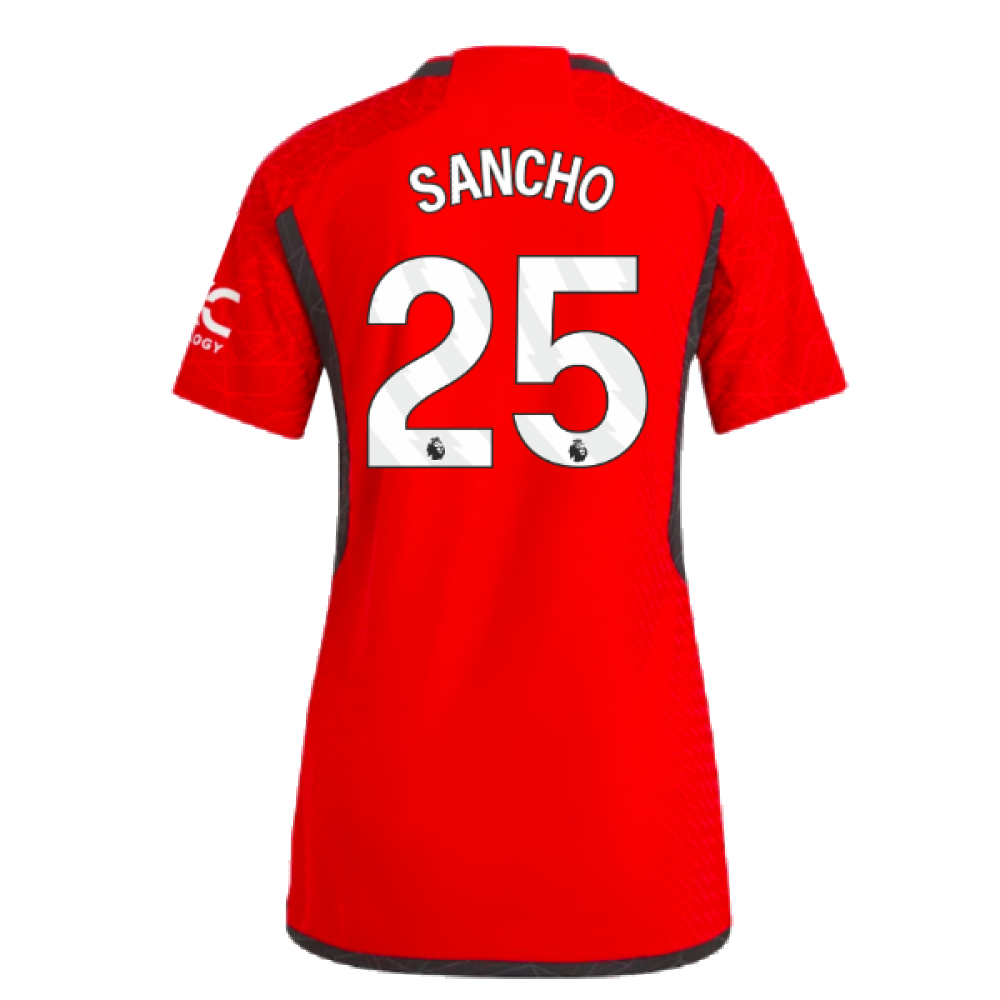 2023-2024 Man Utd Authentic Home Shirt (Ladies) (Sancho 25)