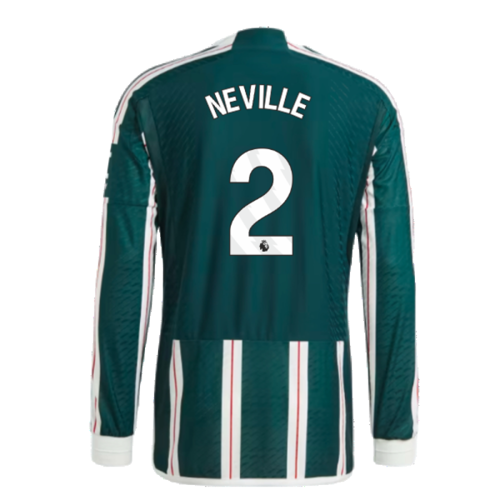 2023-2024 Man Utd Authentic Long Sleeve Away Shirt (Neville 2)