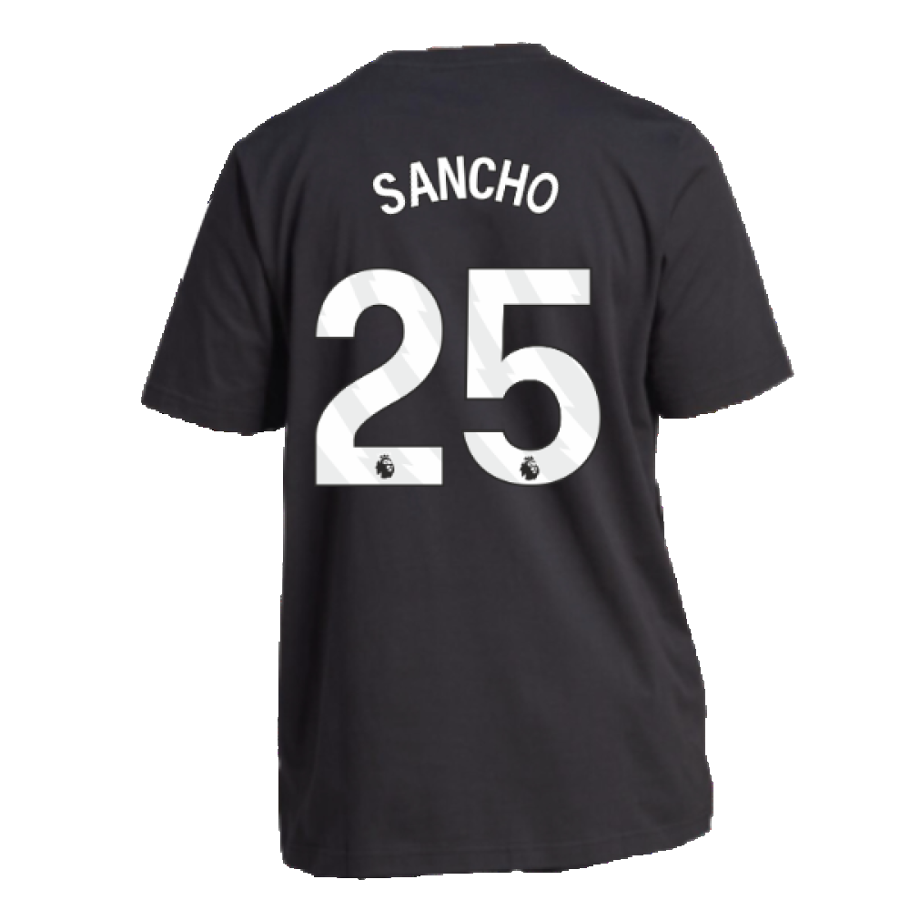 2023-2024 Man Utd DNA Graphic Tee (Black) (Sancho 25)